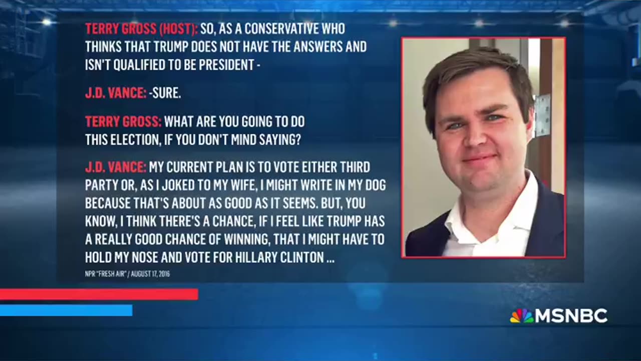 Maddow shows her viewers that President Trump’s VP pick used to be very similar to them