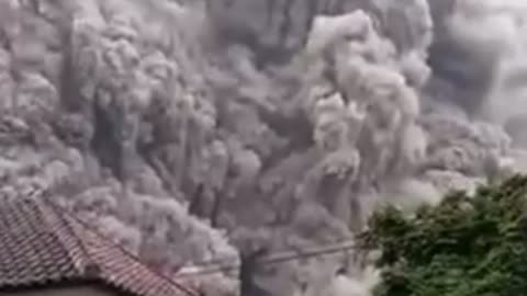 Volcano on the Indonesian island Java suddenly erupted