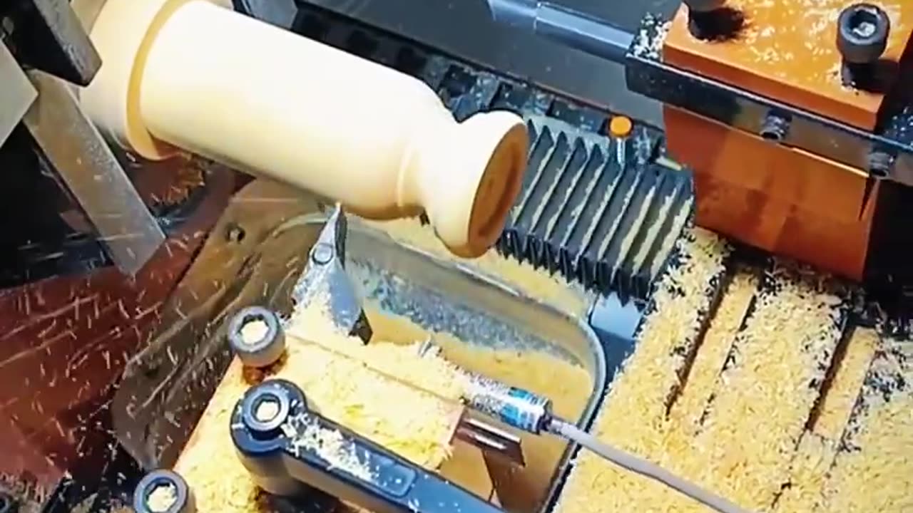 Moving feed woodworking CNC lathe equipment- Good tools and machinery make work easy