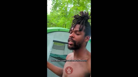 Homeless Man Brags About Escaping The Matrix We Living In A Tent