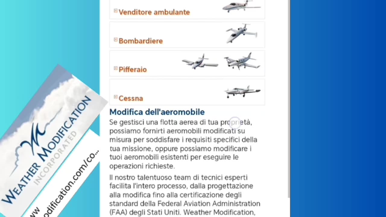 WEATHER MODIFICATION