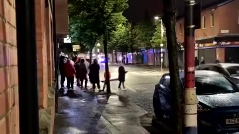 impact Rounds will be Fired Police loudspeakers ring out around the streets of Belfast Ireland