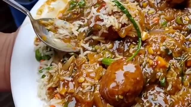 Indian Fried Rice with Meatballs