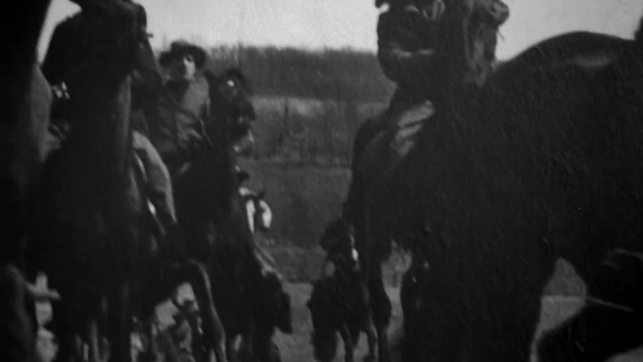 Charge Of Boer Cavalry (1900 Original Black & White Film)