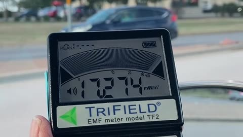 5G tower and radio frequency meter