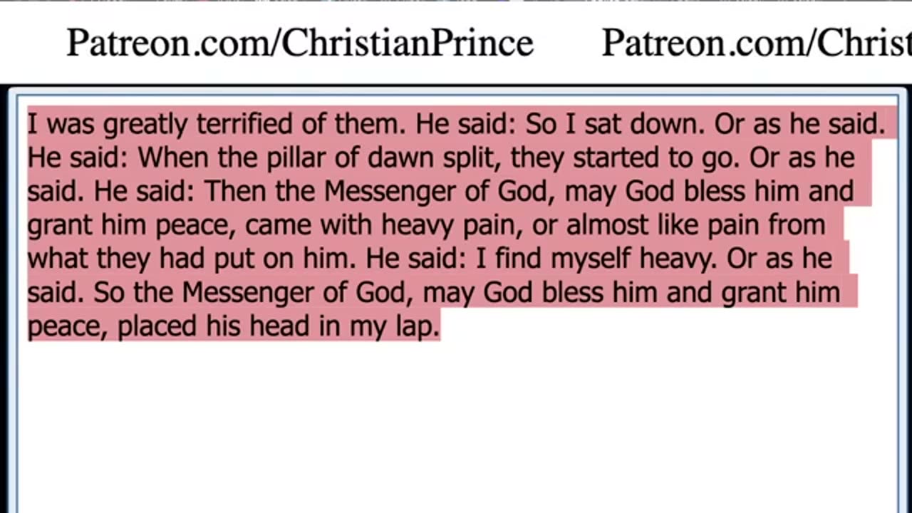 Christian prince Let me show you what your prophet said