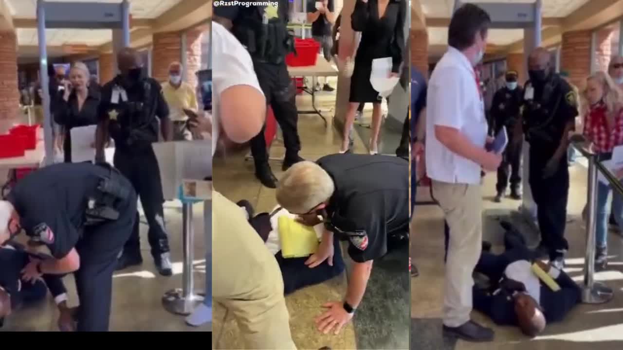 Republican Lt. Governor candidate Mack Miller got into a shoving match with security.