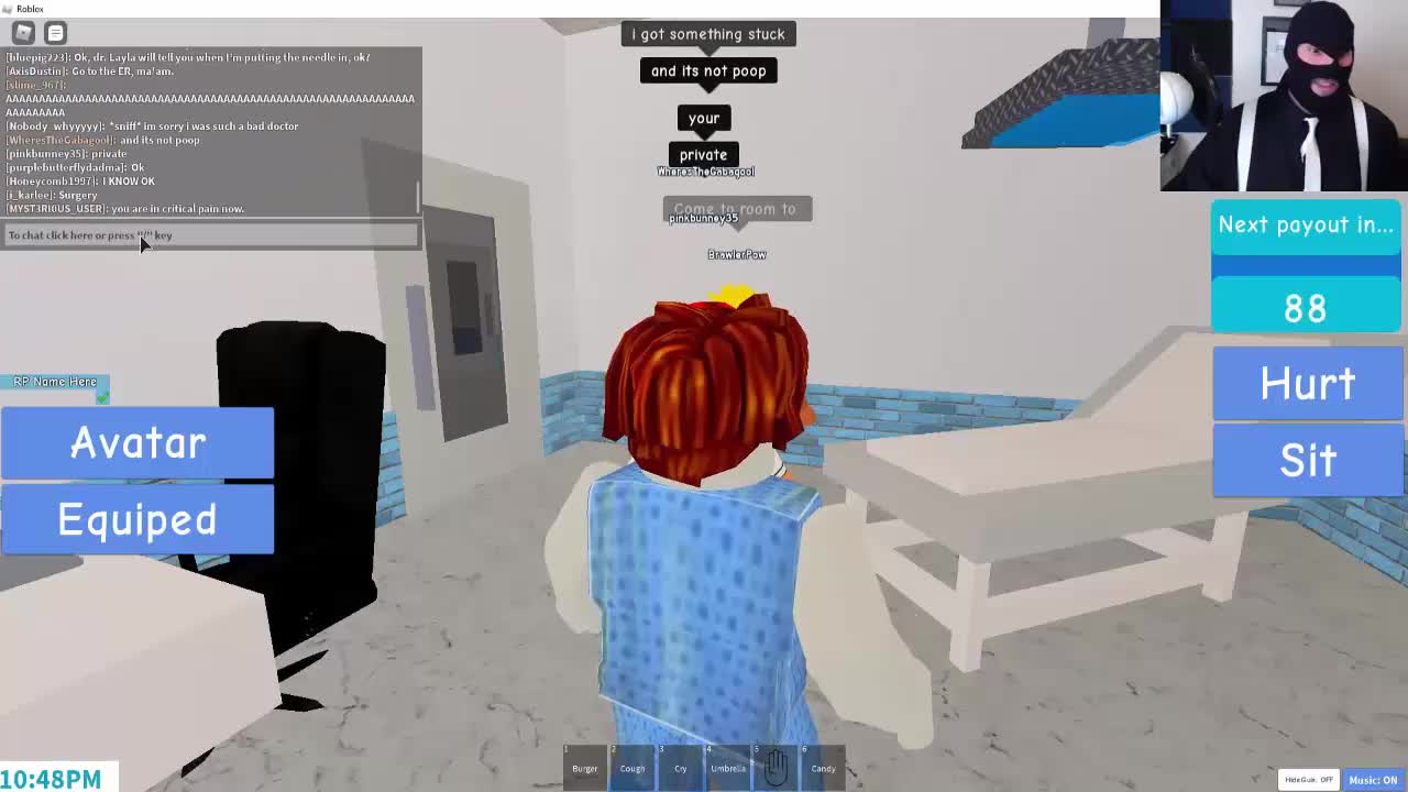 Pervert Gets His Butt Examined In a Hospital On Roblox