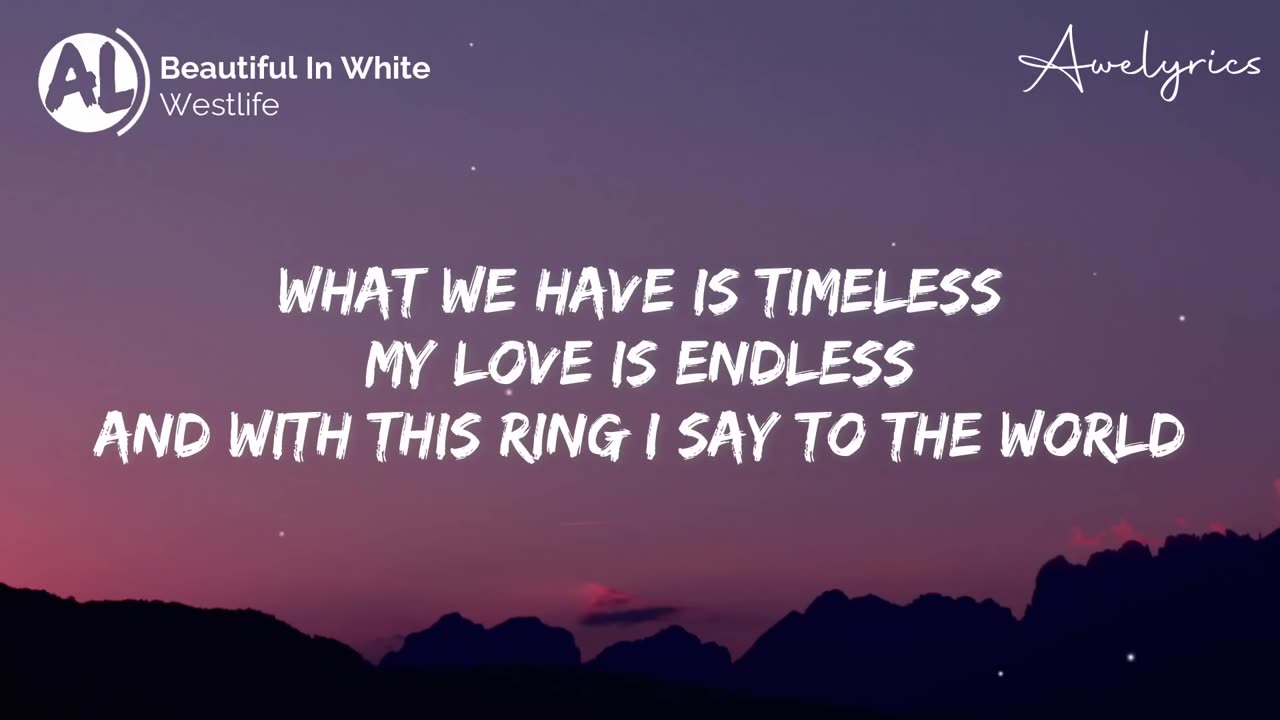 Westlife - Beautiful in white (Lyrics)