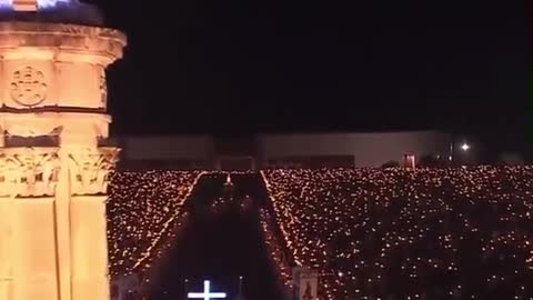 Tonight's candlelight procession in Fatima, Portugal,