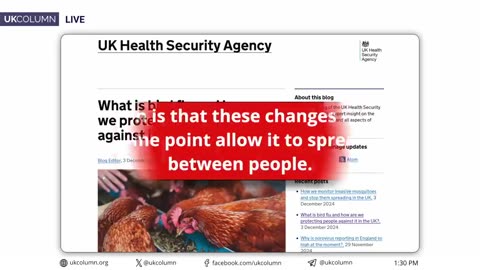Bird Flu Hoax - UK Secures Contract for 5 Million Human Bird Flu Vaccines - UK Column News