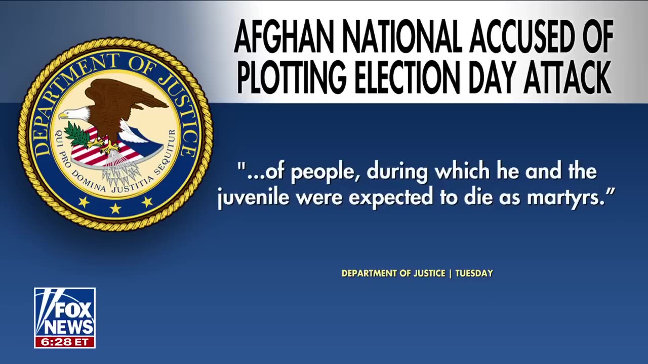 Afghan national arrested, accused of planning ISIS attack on Election Day