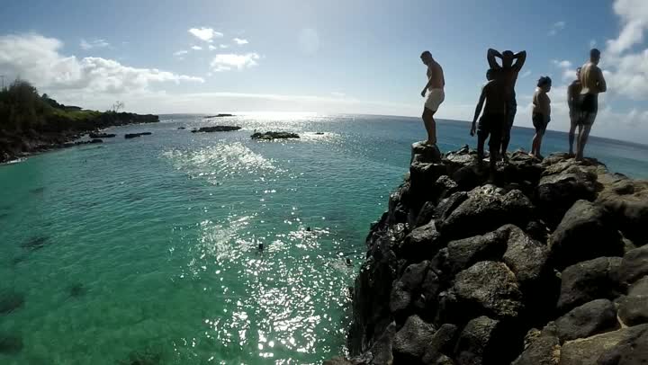 Go Pro Rock Jump Waimea