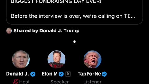 Donald Trump & Elon Musk X space interview