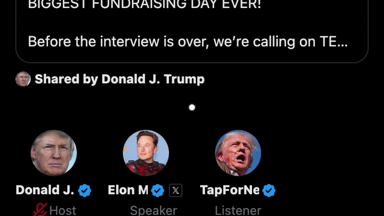 Donald Trump & Elon Musk X space interview