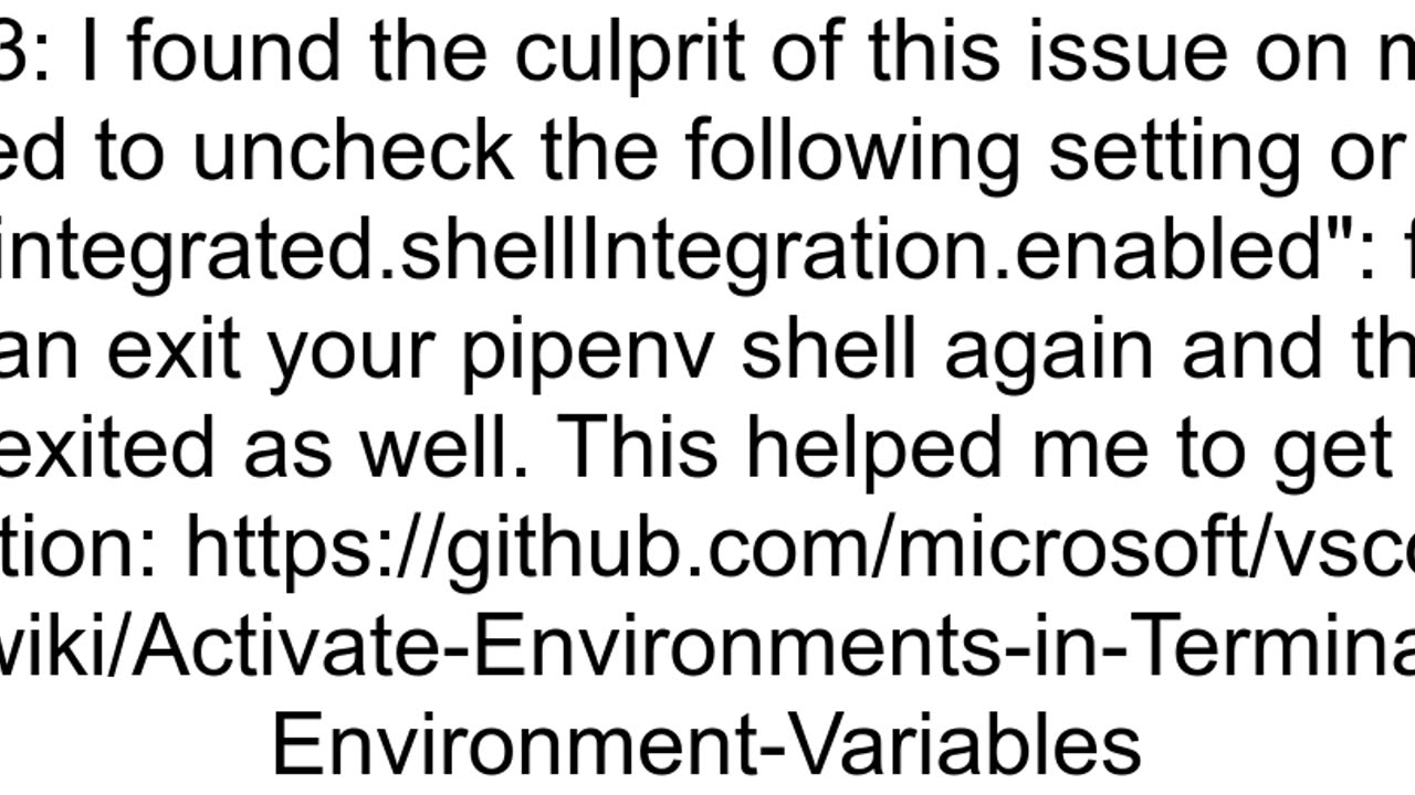 39Exit39 command in VS Code Terminal and pipenv