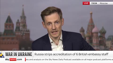 British diplomats shown leaving Russia following expulsions