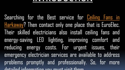 One of the Best service for Ceiling Fans in Harkaway