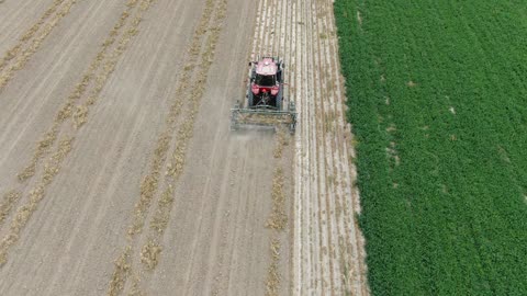 Fly behind tractor