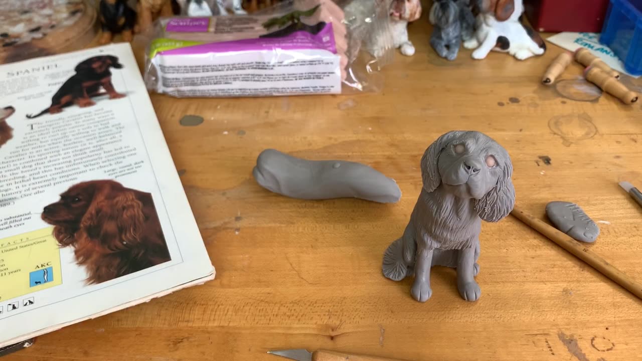 King Charles Cavalier Sculpting Process