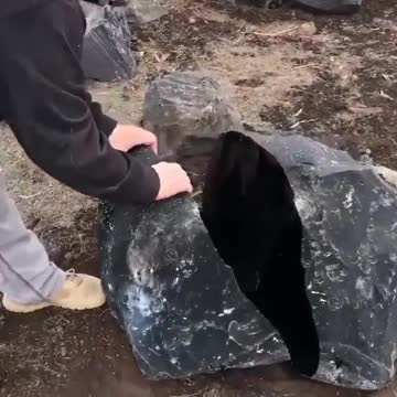 NÃO ACREDITO O QUE ESSE HOMEM ENCONTROU DENTRO DESSA PEDRA VULCANICA