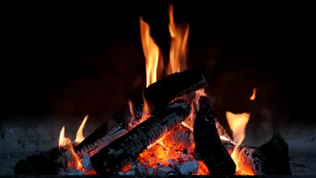 Relax with the sound of wood burning