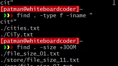 Linux: Find