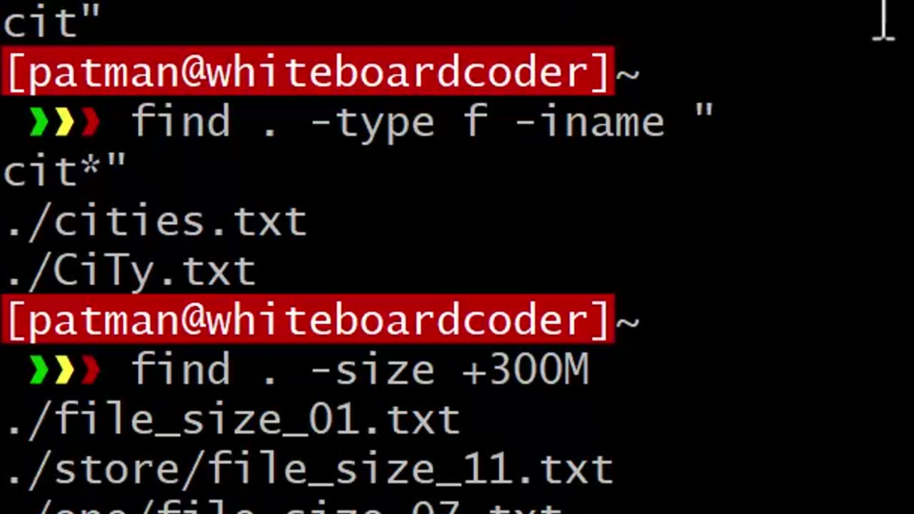Linux: Find
