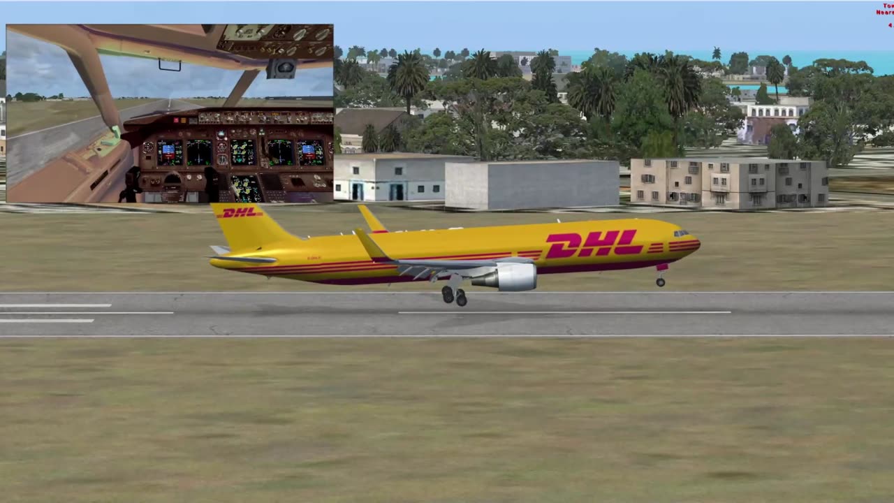 This is how to land a DHL cargo plane (FSX) - The Delta Virtual