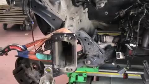 Accident car sheet metal sag frame repair