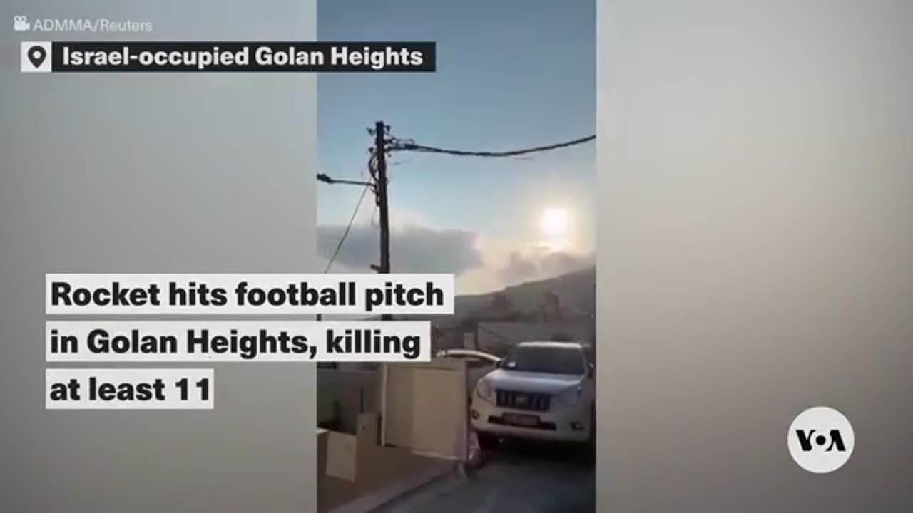 Rocket hits football pitch in Golan Heights, killing …