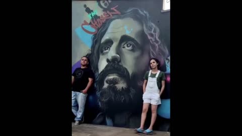 Jonathan Roumie aka Jesus from the Chosen mural made by brazilian fans is AMAZING-Take a look