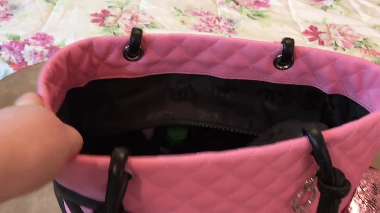 What's in my Pink Chanel Cambon Quilted Bag