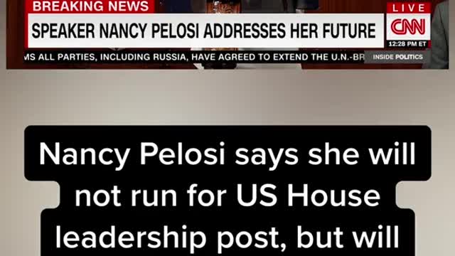SPEAKER NANCY PELOSI ADDRESSES HER FUTURE