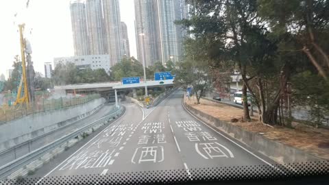 Bus Route#905 Highway to Western Harbour Tunnel 15.1.2021 morning