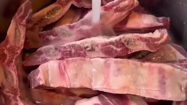 Cut large pieces of food, such as steak or chops, into small pieces all at one time.