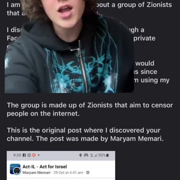 this zionist organization is trying to censor me