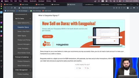 Daraz Seller Account With EasyPaisa Account