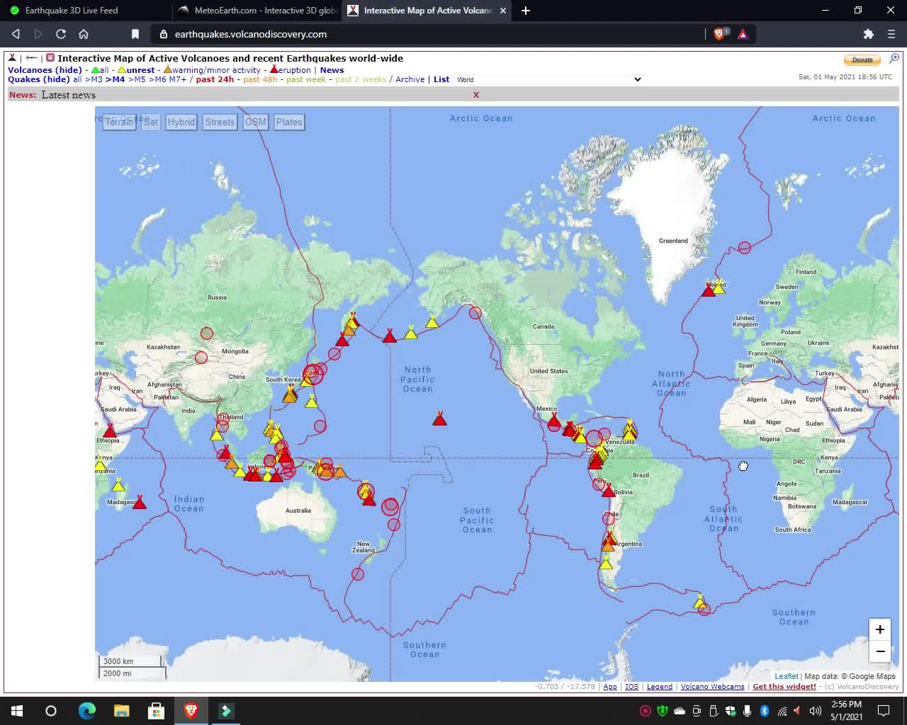 5/1/2021 Earthquakes, Volcanic Activity & Global Weather Patterns