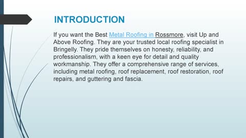 Best Metal Roofing in Rossmore