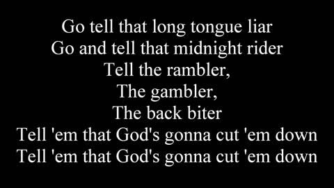 Johnny Cash- God's Gonna Cut You Down (lyrics)