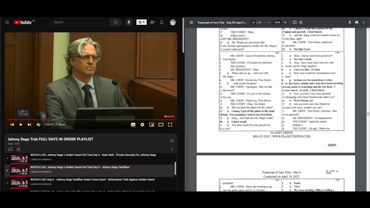 Couples react: Depp vs Heard transcripts of the trial day 5 (part 2)
