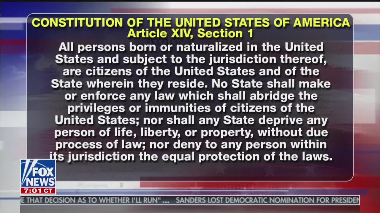 Carlson CALLS OUT Speaker Ryan for Pushback on Trump Over Birthright Citizenship