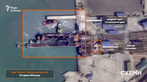 💥 Satellite images of the aftermath of the attack on the port of Kavkaz in the