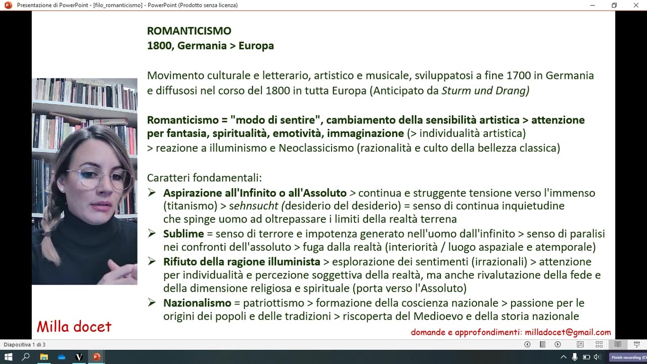 il Romanticismo,l'Idealismo e il Nazionalismo DOCUMENTARIO Spiegazione dei termini romanticismo,idealismo e nazionalismo e l'inquadramento storico e culturale del periodo ottocento