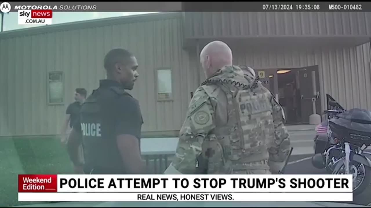 New bodycam footage from Trump assassination attempt shows officer confronting shooter