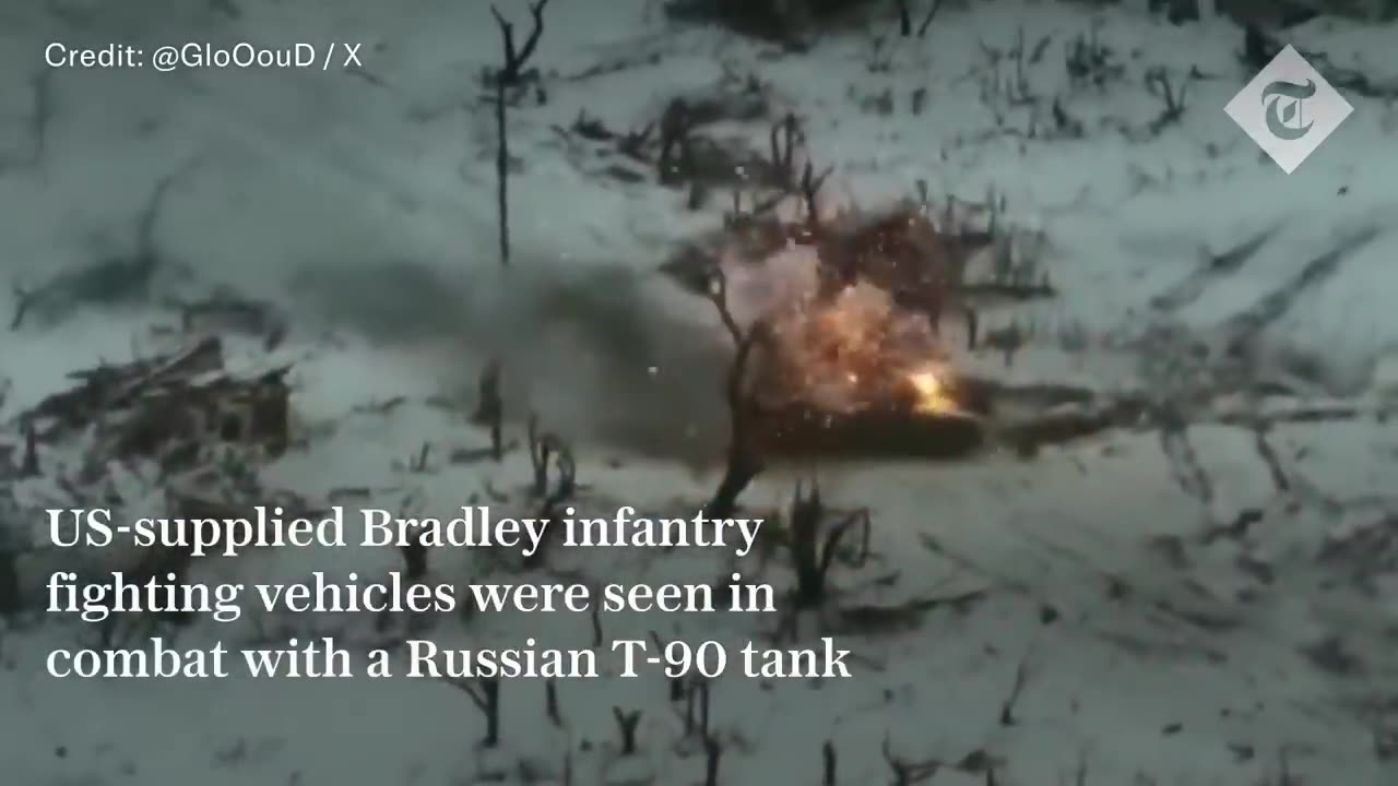 Ukraine: US-supplied Bradley's destroy Russian T90 tank