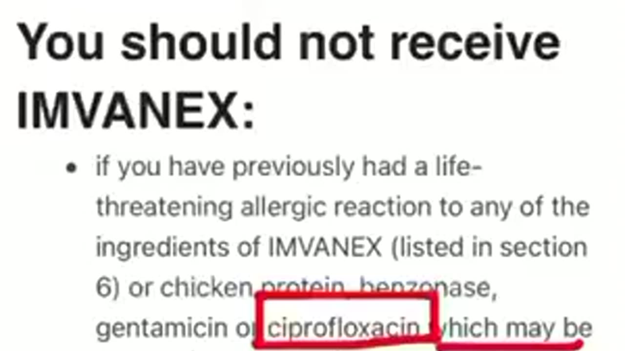 WARNING: Monkey Pox Vax Contains Most Deadly Antibiotic Ever Created "Cipro" ⚠️