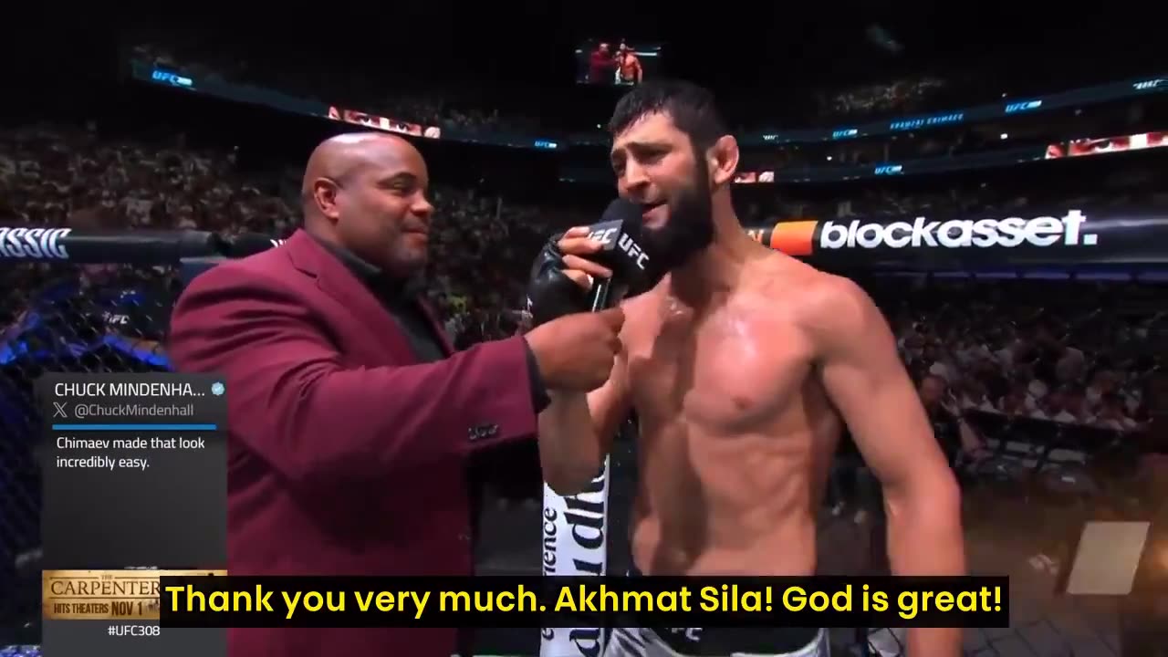 "Akhmat Sila!" Chechen Fighter Khamzat Chimaev Shouts Out Akhmat Special Forces After His Victory