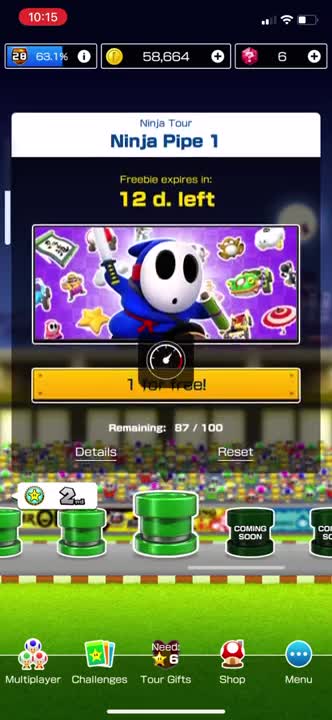 Mario Kart Tour - Free Ninja Pipe 1 Pull